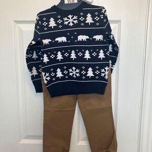 Two Piece Boys Holiday Outfit